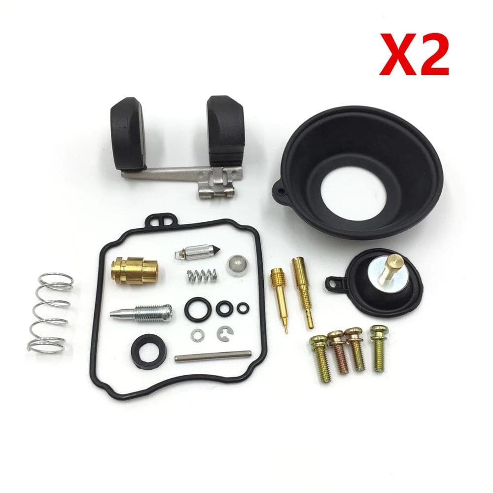 2x Carburetor Rebuild Kit w/ Diaphragm Float For 98-16 Yamaha V Star 650 XVS650