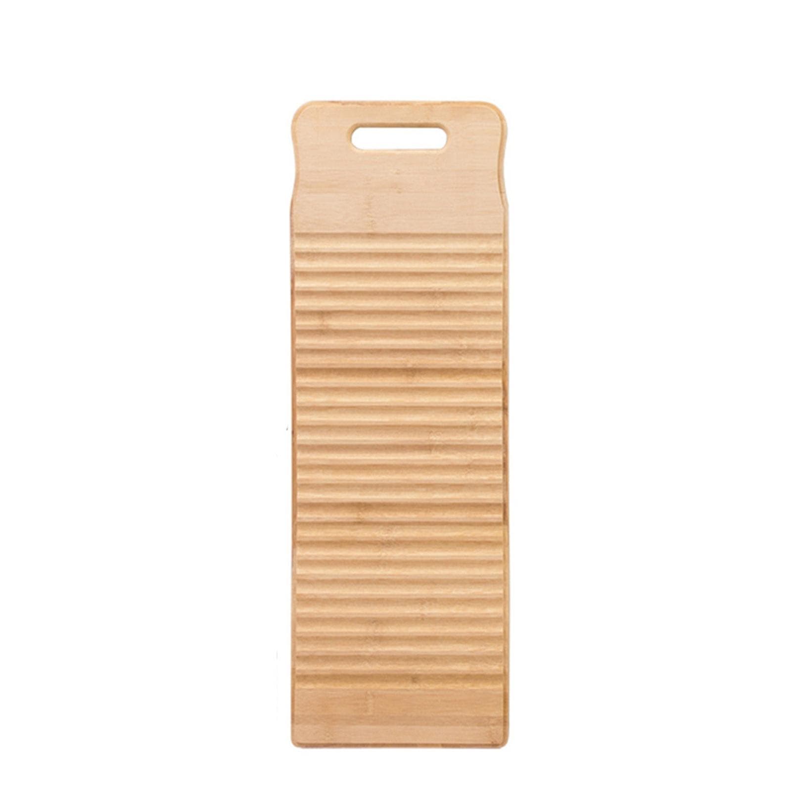 Available Wood Washboard Washing Board with Round Handle Hand Percussion Hand Wash Board for Home size L
