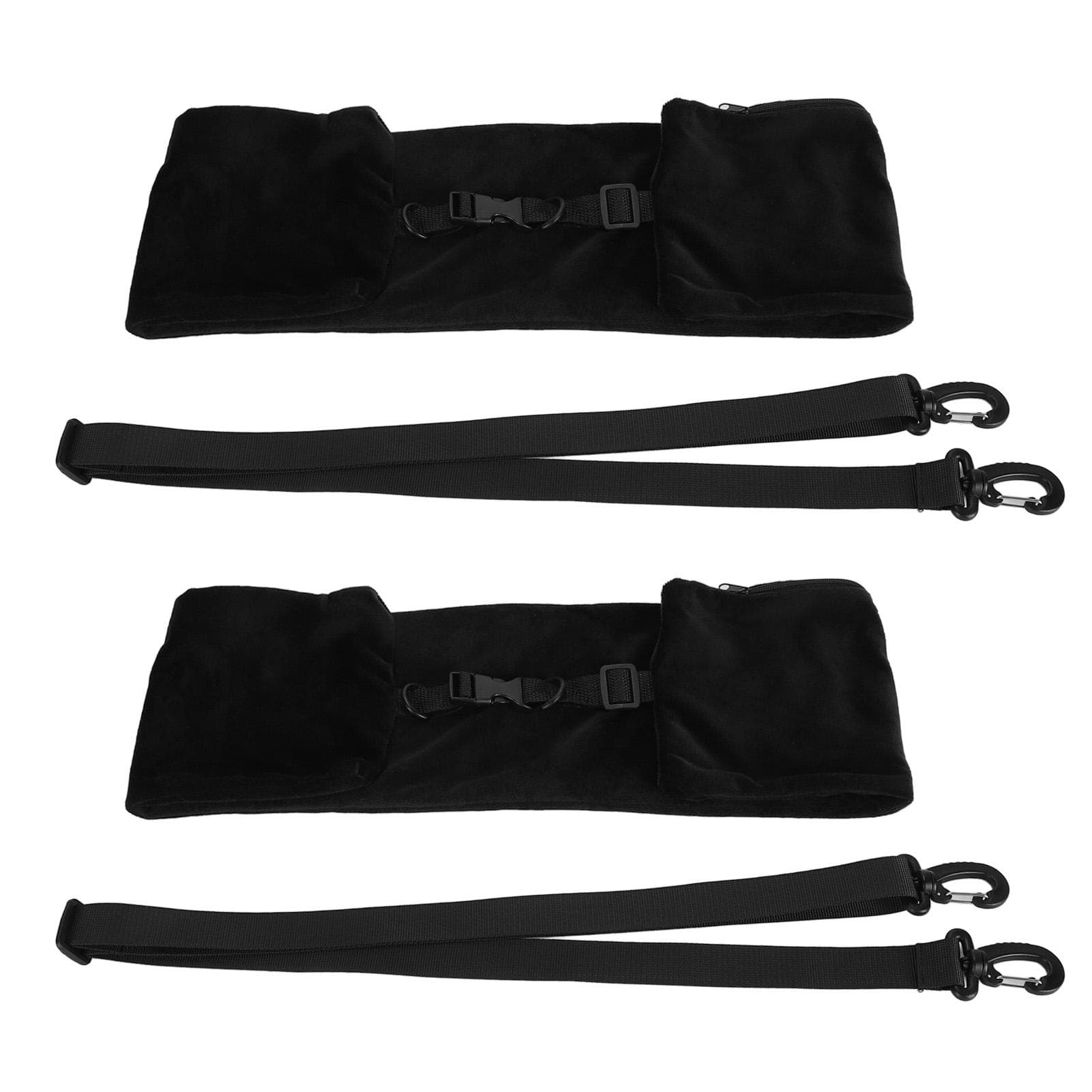 2 Pack Stuffable Travel Pillow Soft Velvet Fillable Airplane Neck Pillow with Straps for Clothing