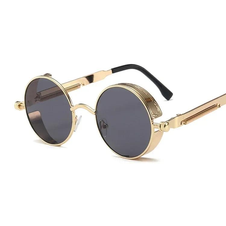 Metal Steampunk Sunglasses UV400 Protection Vintage Round Glasses for Men Women Fashion Brand High Quality Sun Glasses 1PC