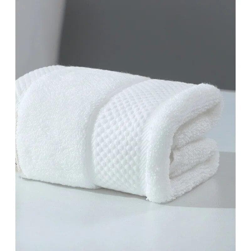 Face towel pure cotton adult face wash and bath household cotton face towel soft and absorbent 34x34cm white
