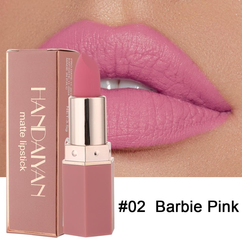 Nude Matte Lipsticks Waterproof Long Lasting Lip Stick Not Fading Sexy Nude Red Pink Velvet Lipsticks Makeup Cosmetic 02#