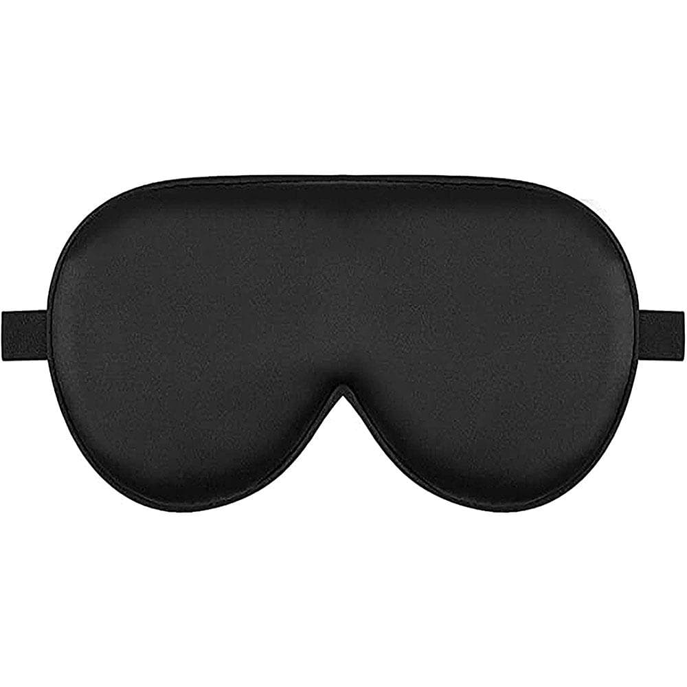 Silk Eye Mask Blindfold,Adjustable Super-Smooth Soft Sleep Eye Mask black