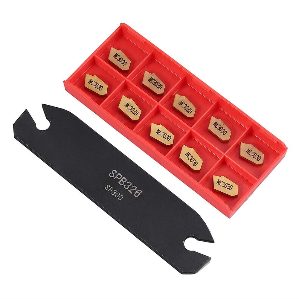 Lathe Turning Tools SPB26-3 26mm Parting Grooving Cut-Off Tool with 10Pcs GTN-3 SP300 Cut-Off multicolour