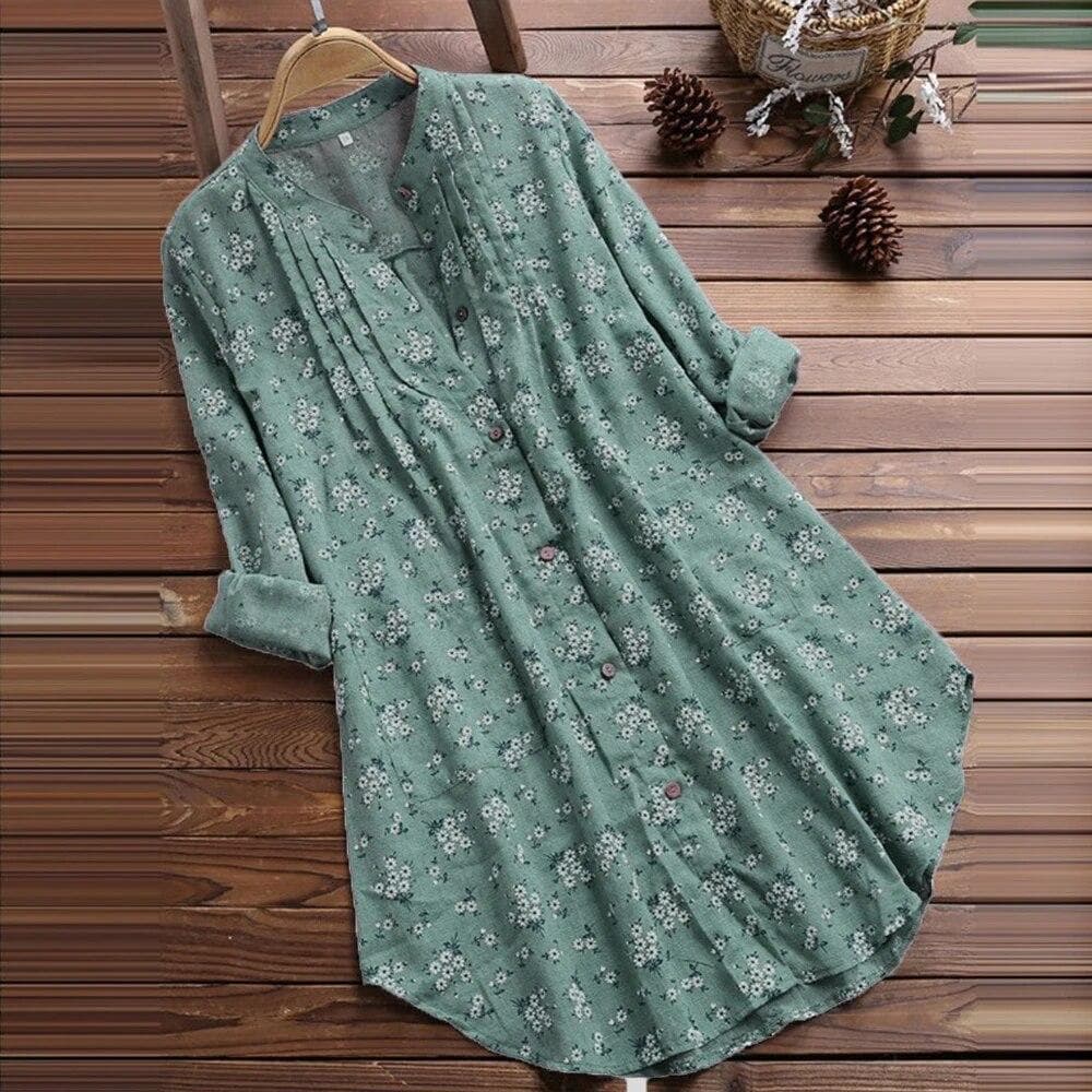 Cotton Linen Blouse Women's Tops Summer T -shirt Tee Elegant Ladies Casual Baggy Tunic Pullover Shirt Female Clothing L green