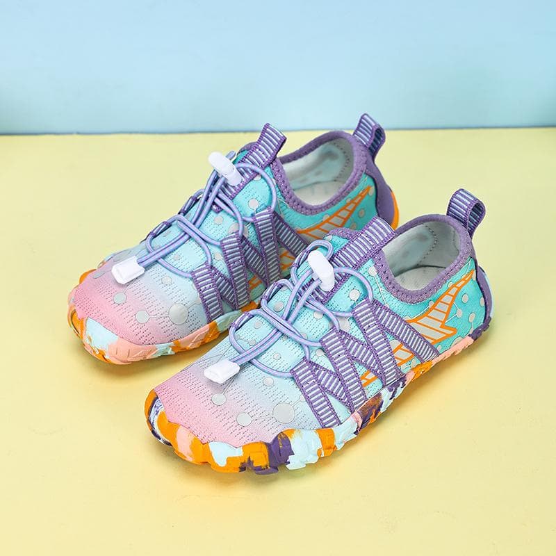 Children Quick-Dry Water Sports Shoes Boy Girl Breathable Aqua Shoes Swim Beach Sneakers Diving Barefoot Surfing Wading Shoes 38 pink