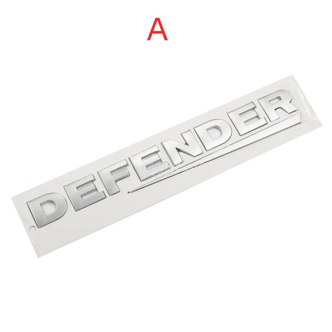 3D Raised ABS Letters Defender Rear Trunk Tailgate Emblem Badge Stickers Decals for L/and R/over Defender Car Styling Accessories A