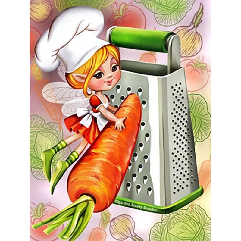 5D DIY Diamond Painting Cartoon Elf Handcraft Art Kit Home Decoration Embroidery Picture 20X30CM