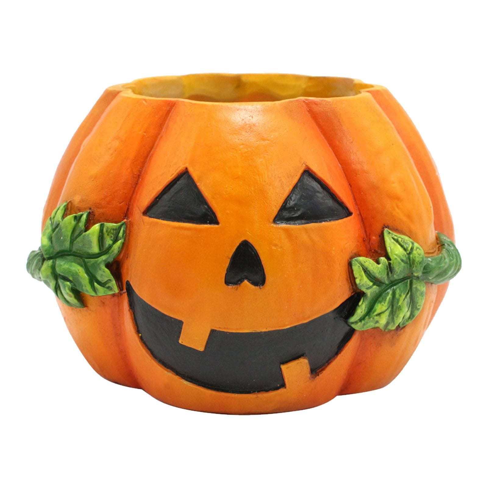 Pumpkin Flower Pot Resin Pumpkin Succulent Flower Pot Planter Halloween Decoration for Home Office