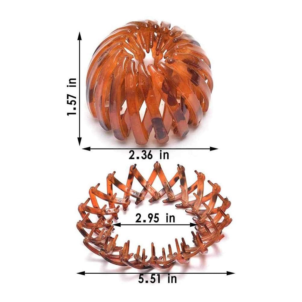 Bird Nest Shaped Hair Clips Vintage Geometric Hair Loops Ponytail Holder for Women Girls 3pcs Light