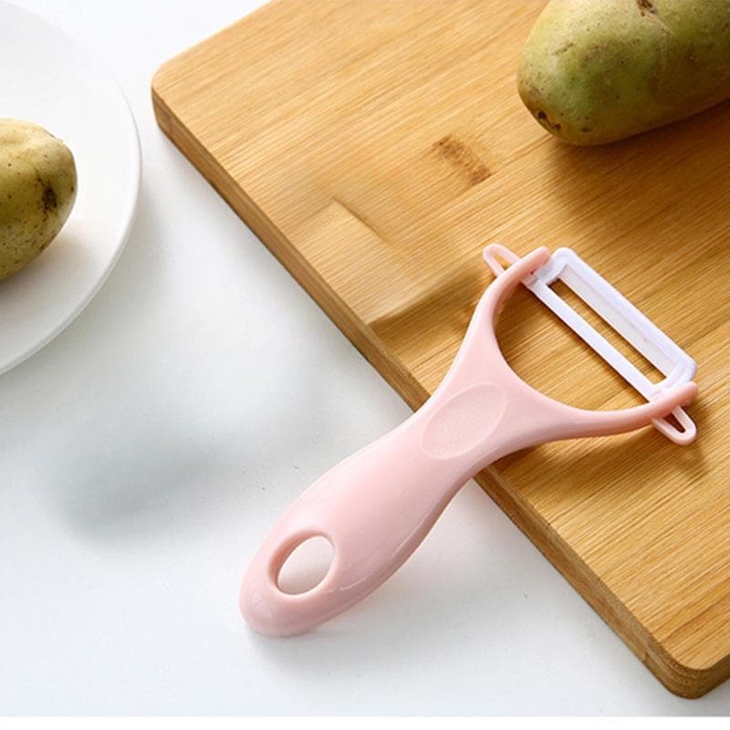 Peeler Ceramics Vegetables Fruits Kitchen Eco-Friendly Peel Chip MultiFunction Planer Household Apple Potato Peeler Dining Tools pink
