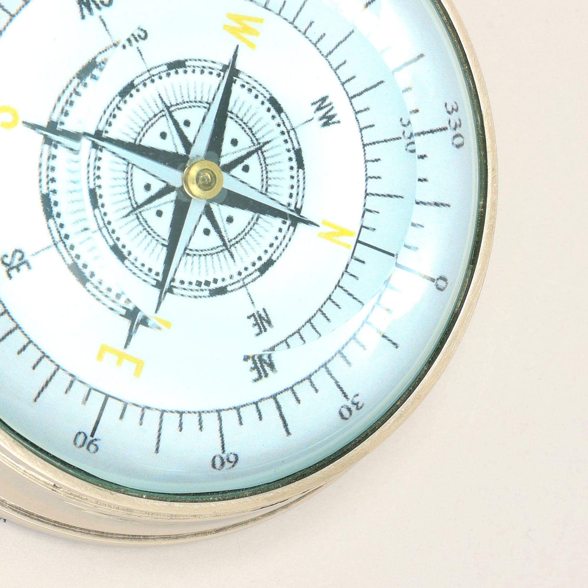 Antique-Style Desk Compass Paperweight 11.43x11.43x3.81 blue