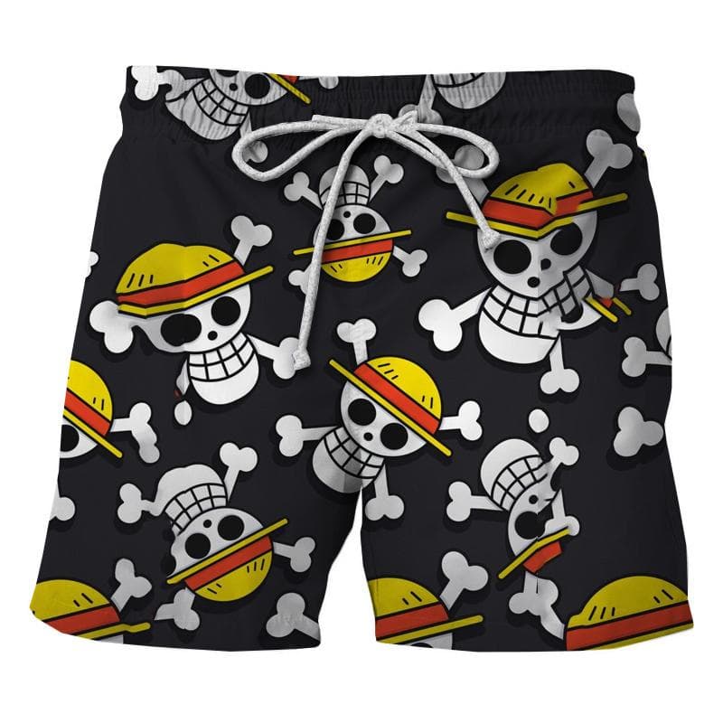 2022 Summer Japanese Anime One Piece Luffy Zorro Print Men's Swimming Shorts Quick Dry Beachwear Swimwear Surfboard Sports Pants XXL