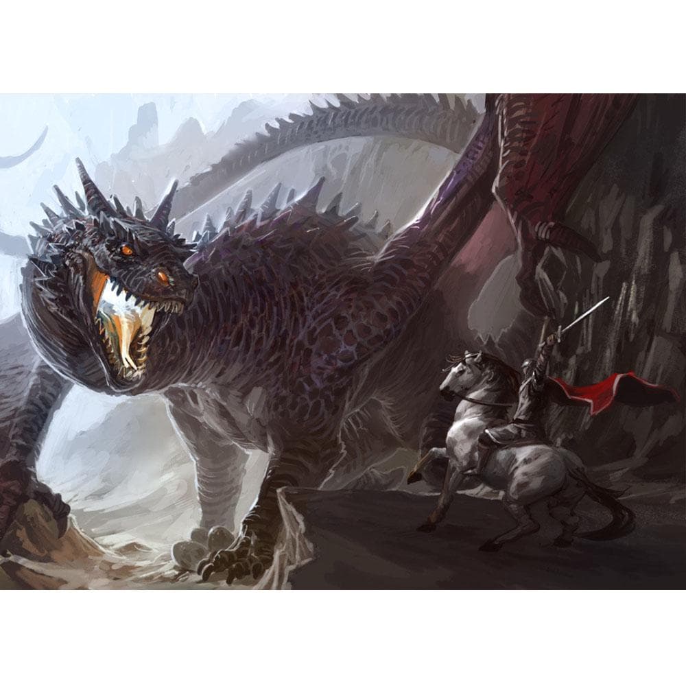 5D DIY Diamond Dragon Warrior Home Decoration Diamond Mosaic DIY Diamond Embroidery Crystal Full Square / Round Full Round (20X30CM)