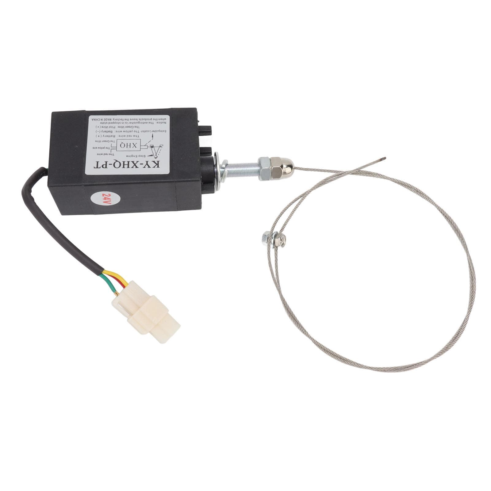 24V Engine Flameout Device ABS Stainless Steel Generator Flameout Solenoid Valve for Replacement