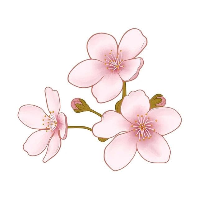 Cherry Blossom Car Stickers Helmet Camper Graffiti Creative Scratch-proof Window Decal E-15cm-Longest Side