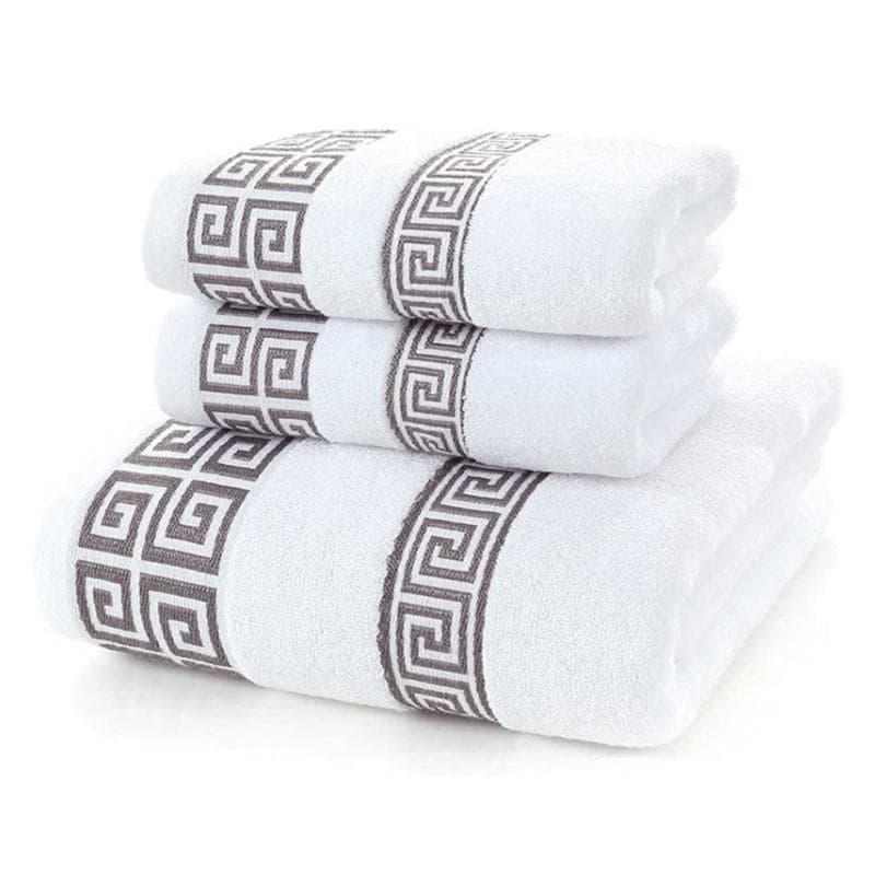 100% Cotton High Quality Face Bath Towels White Blue Bathroom Soft Feel Highly Absorbent Shower Hotel Towel Multi-color 75x35cm 35x75cm&1pc white