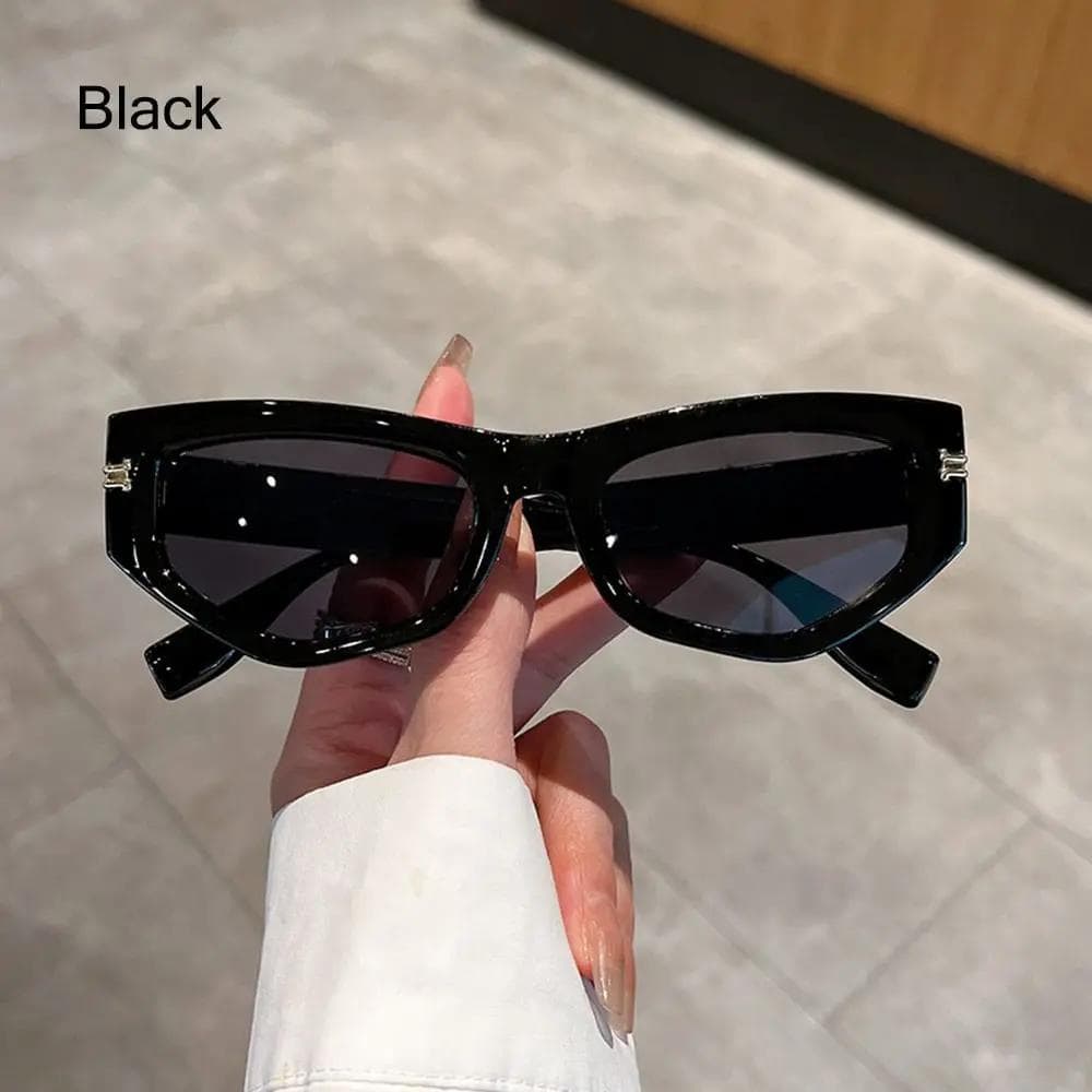 Vintage Cat Eye Sunglasses for Women Fashion Gradient Black Shades Trendy Chic Luxury Designer Sun Glasses