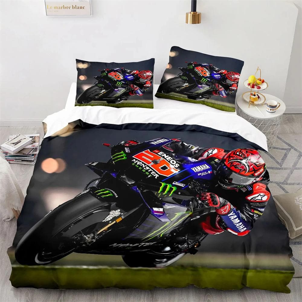 Marquez 93 Bedding Set Pillowcases Twin Full Queen King Bed Linen 3D Print Marc Marquez 93 Duvet Cover Set for Teens Boys Adult 135x200cm 2pcs