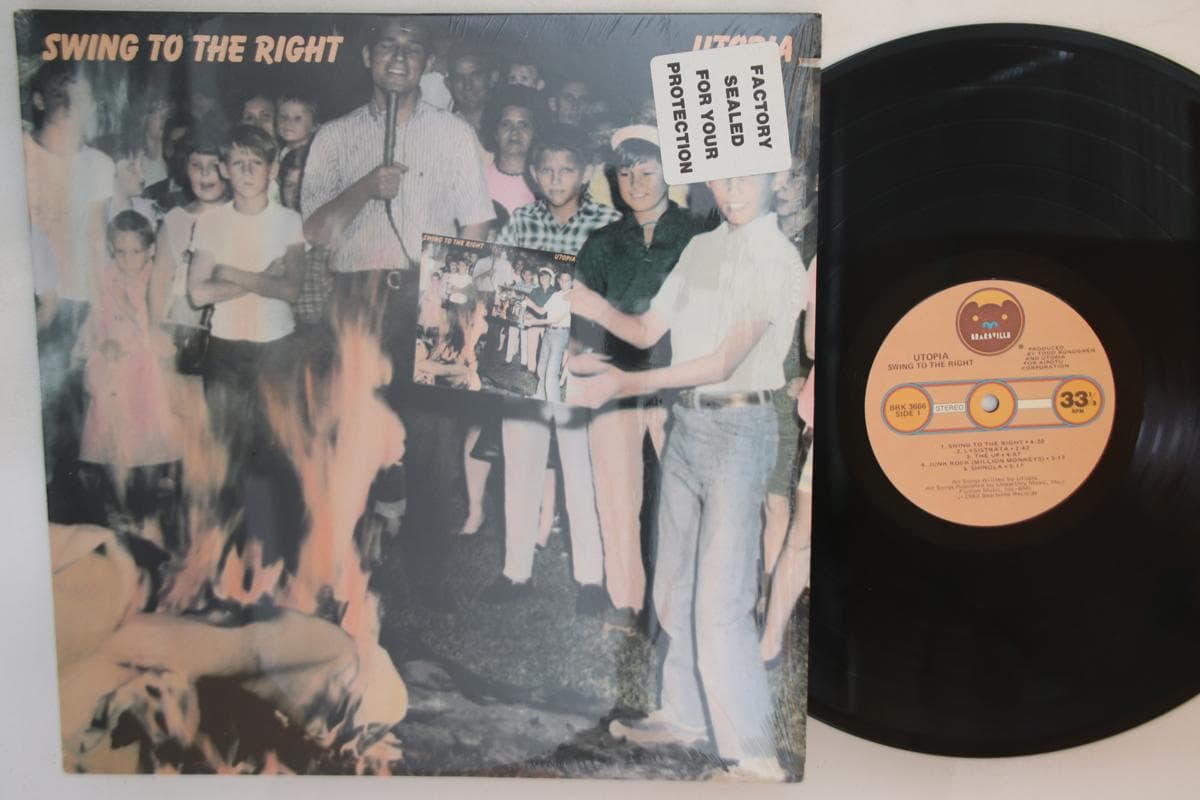 LP Record UTOPIA - Swing To The Right BRK3666 BEARSVILLE 1982 US Rock Used
