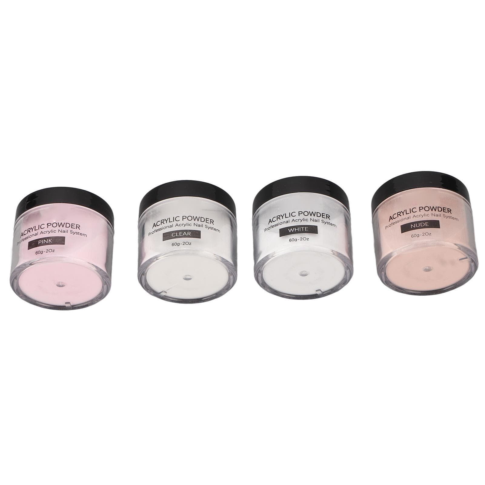 Nail Carving Powder 4 Colors 2.1oz Long Lasting 3D Nail Extension Carving Powder for Manicure