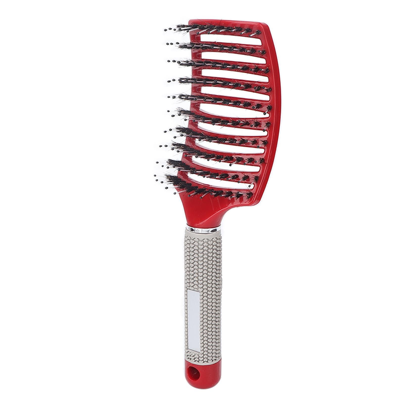 Curved Vent Styling Hair Brush Professional Paddle Detangler Detangling Brush for Wet Dry Curly red