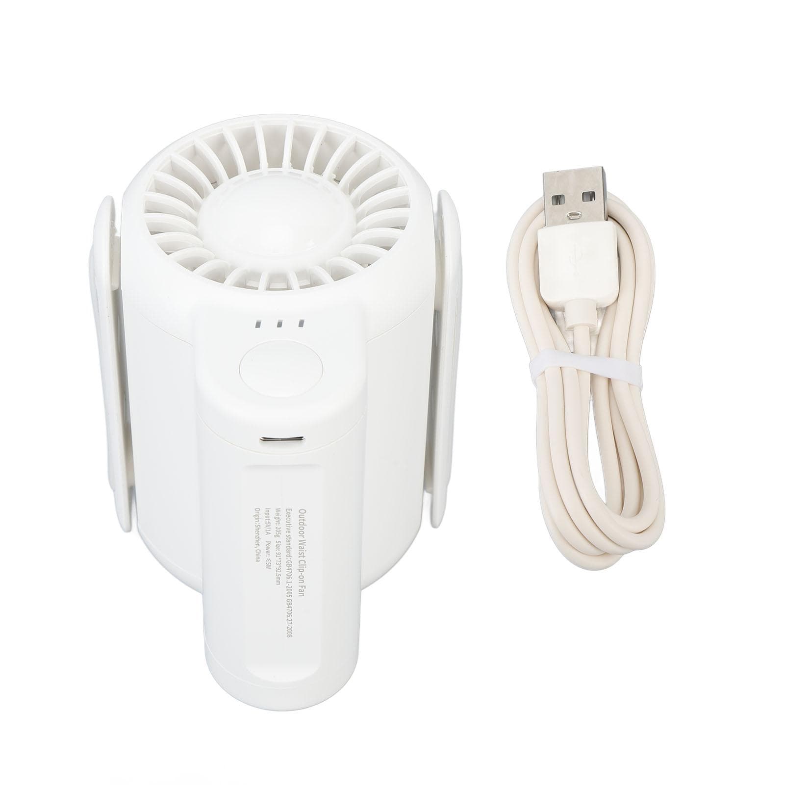 Waist Hanging Fan 4500mah Large Capacity Adjustable Speed Portable Powerful Wearable Personal Belt
