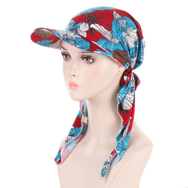 Muslim Women Printed Pre-tied Headscarf Elastic Female Turban Cancer Chemo Hat Hair Loss Cover Head Wrap Headwear Stretch Bandan H
