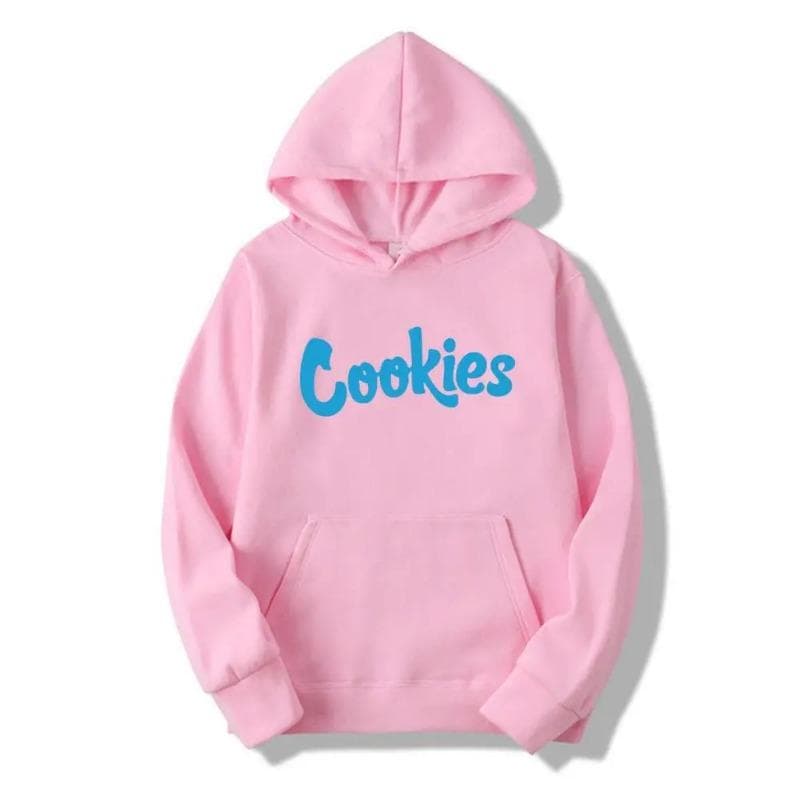 Cookies Printed Hooded Sweatshirt Trendy Men'S Women'S Pullover Hoodies & Sweatshirts Unisex XXXL pink