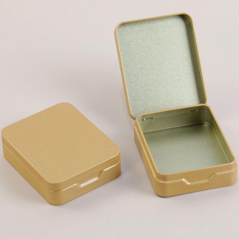 Portable Mini Metal Storage Box Jewelry Keys Coins Tea Box Wedding Candy Storage Tin Can Organizer Gift gold