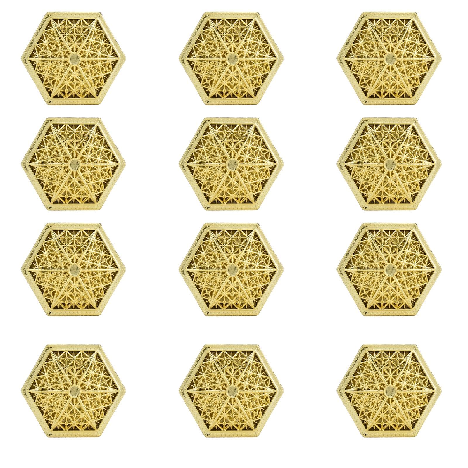 12PCS Hollow Candy Box Plastic Candy Case Container for Wedding Bridal Shower SuppliesGold