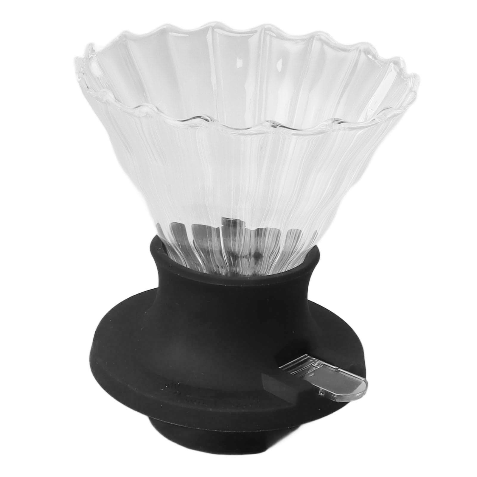 Coffee Dripper High Temperature Resistance Borosilicate Glass Hand Drip Coffee Filter Cone Cup L