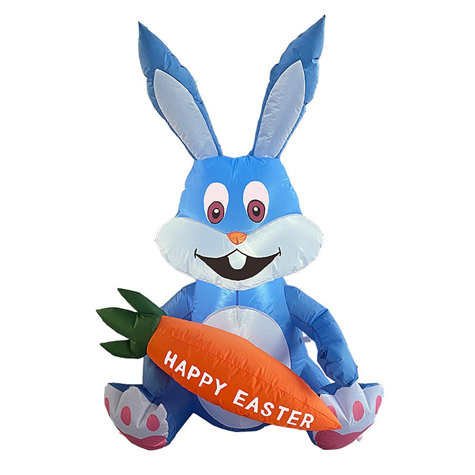 Easter Inflatable Bunny LED Light Blow up Decoration for Garden Lawn Yard