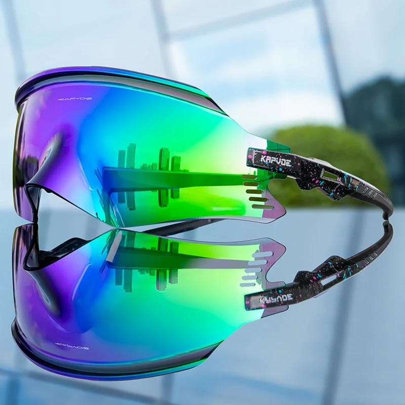 Kapvoe Cycling Sunglasses UV400 MTB Eyewear for Outdoor Sports Bike Goggles Men Women 1LENS