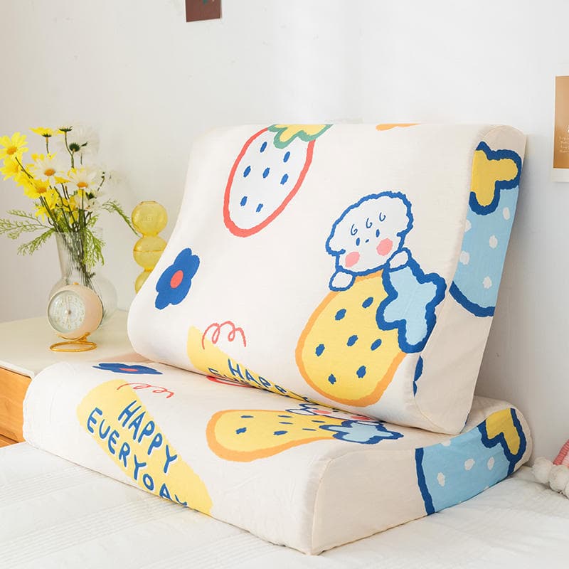 Cotton Latex Pillow Cover 40x60 Cotton Children's Pillow Cover 30x50 Memory Pillow Core Cover 24x44 40*60cm