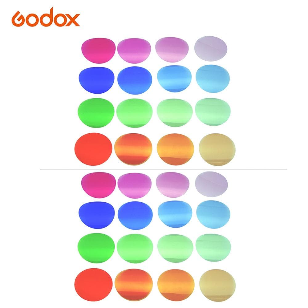 Godox V-11T Color Filters Kit Color Gels Filters 16 Different Colors * 2 for Godox V1 Series Camera multicolour