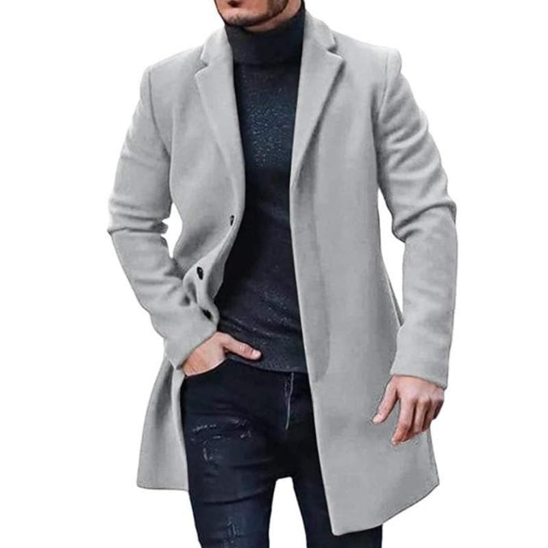 Woolen Casual Coat Jacket Windbreaker 2XL