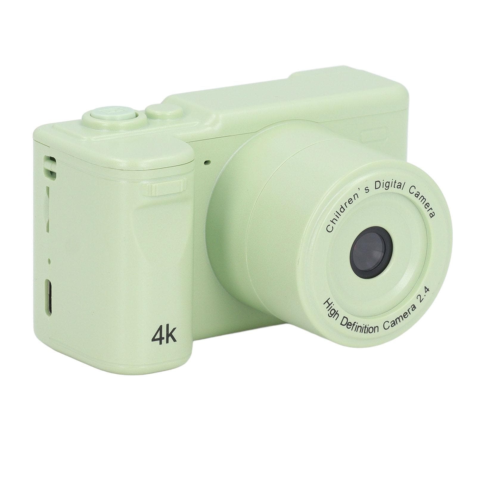 HD Digital Camera Vintage 4K 2.4in 1080P 8X Zoom Front Rear Dual Cameras for Photography Video green