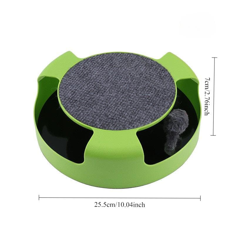 Cat Toy Turntable Roller Mouse Toys Interactive Intelligence Training Track Funny Games Cat Scratcher Toy Pet Toys Accessories green