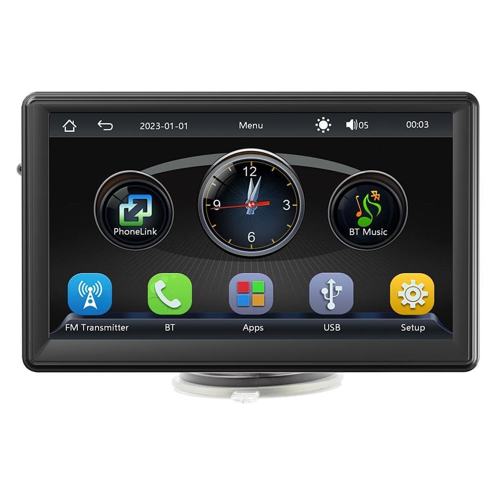 Portable Car MP5 Player with 7-Inch HD Screen, Supports CarPlay, Android Auto, MirrorLink, AHD