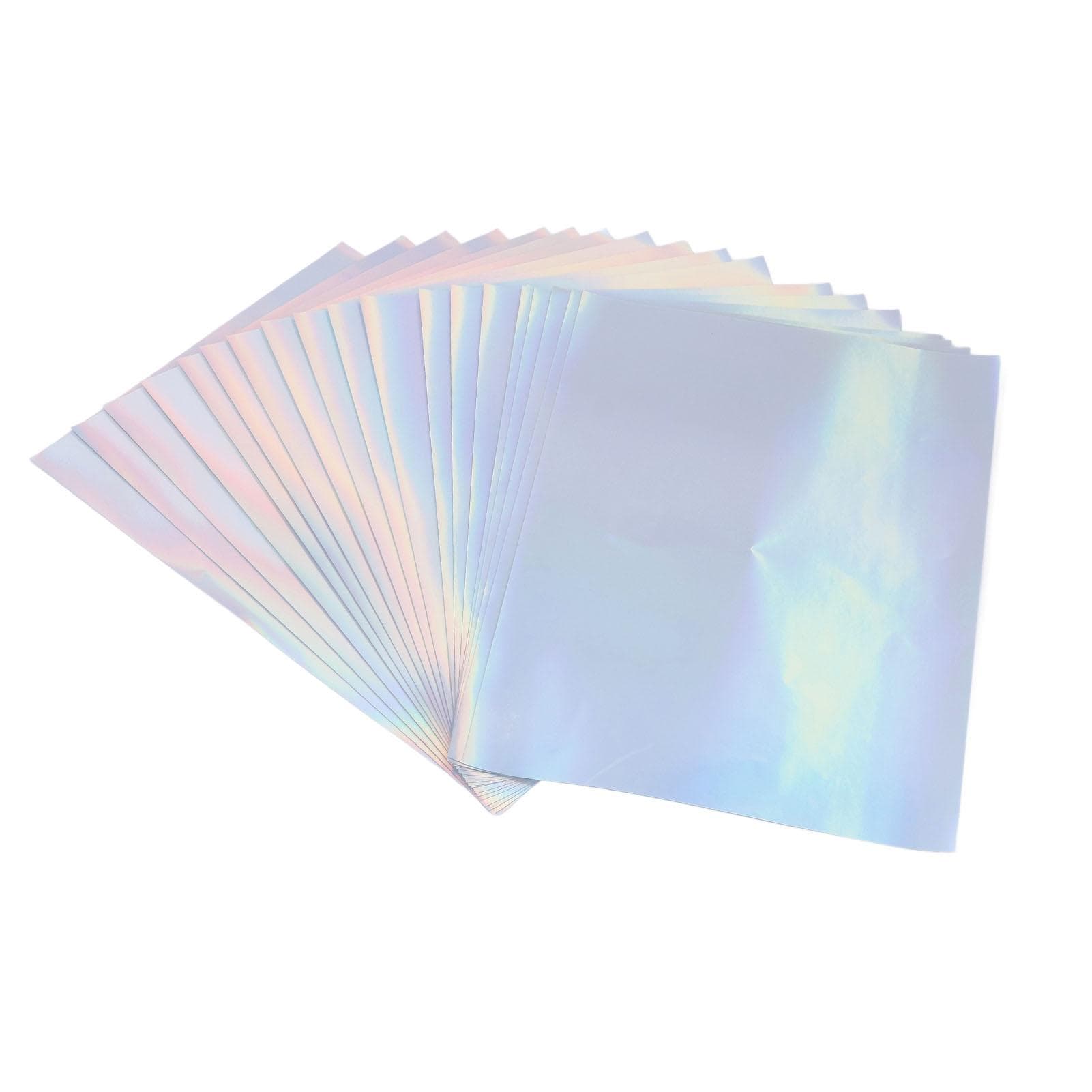 20 Sheets A4 Printable Holographic Sticker Paper Waterproof Fast Dry Scratch Resistance Laser