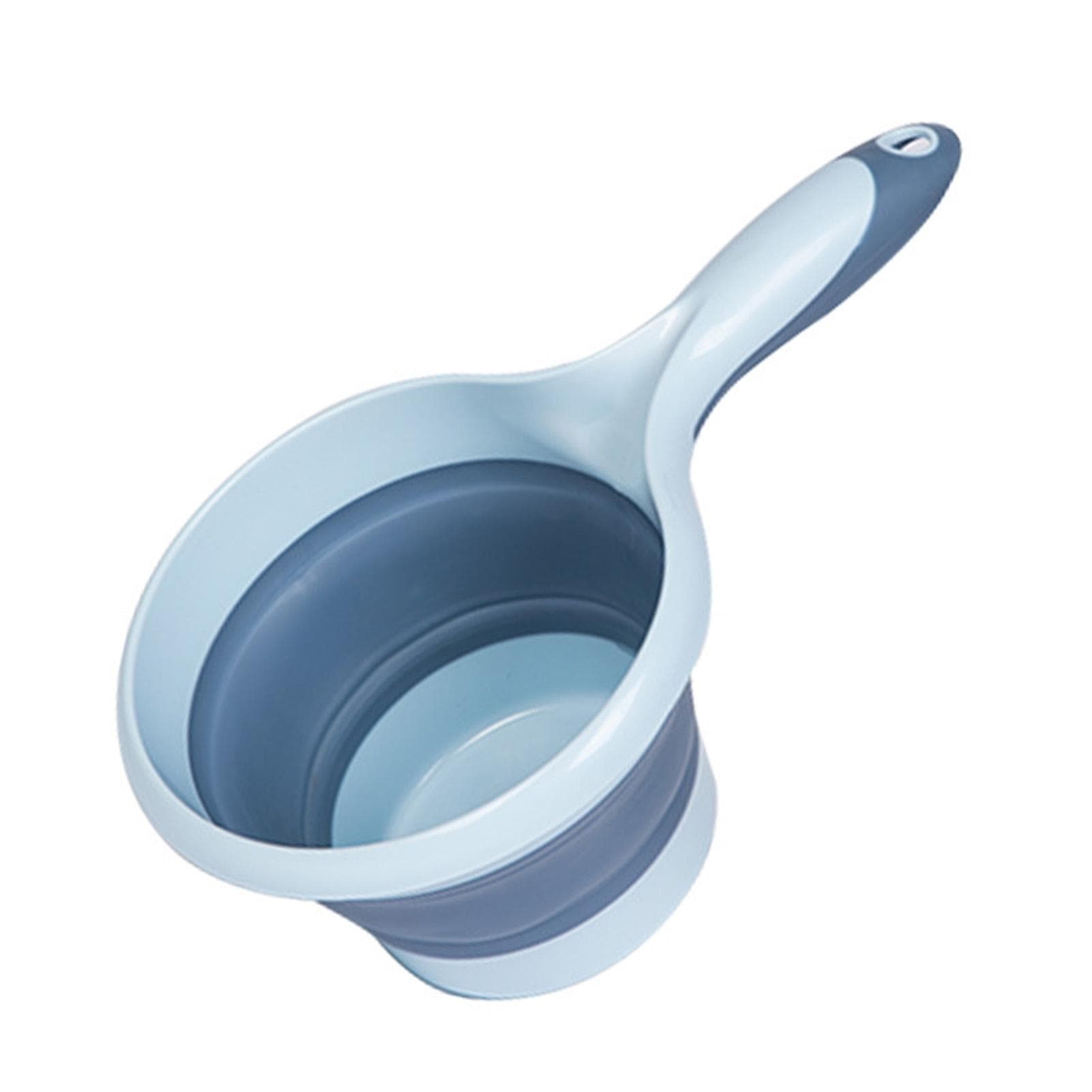 Folding Water Ladle Multifunctional Hangable Collapsible Bath Ladle for Kitchen Bathroom Sky Blue sky blue