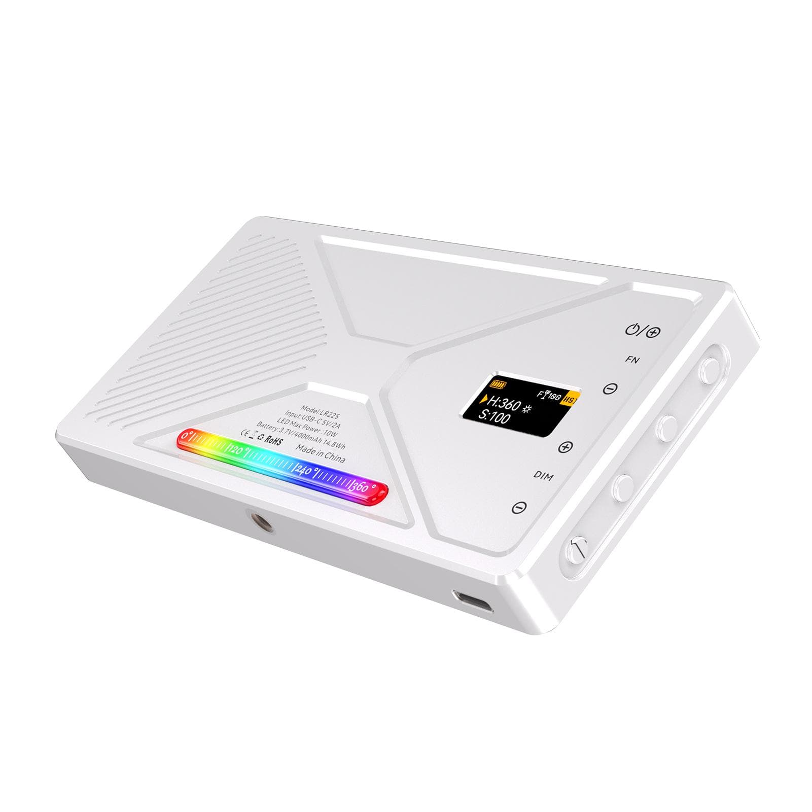 Pocket RGB Video Light LED Photography Light 2500K-9900K Dimmable 24 Scene Effects Video Conference
