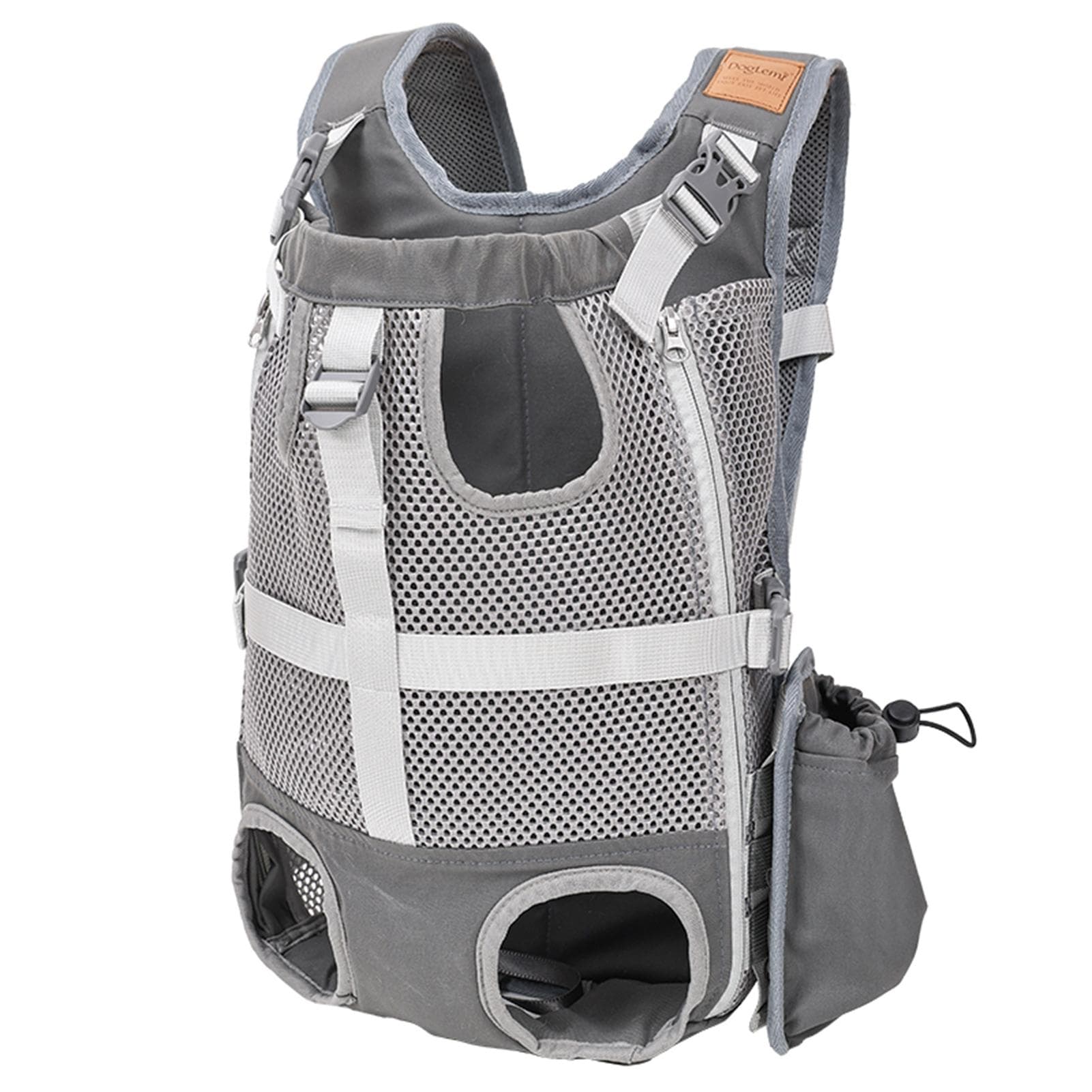 Pet Outdoor Tactical Backpack Pet Front Dog Carrier Backpacks Adjustable Dog Backpack Carrier Legs grey