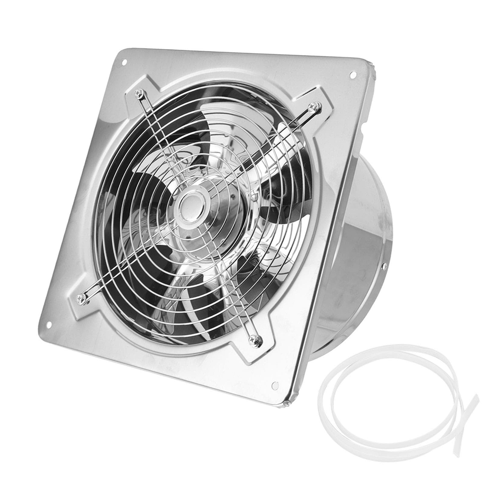 220V 100W Exhaust Fan 410 Stainless Steel Diameter 9.8in Through Wall Bathroom Exhaust Fan for