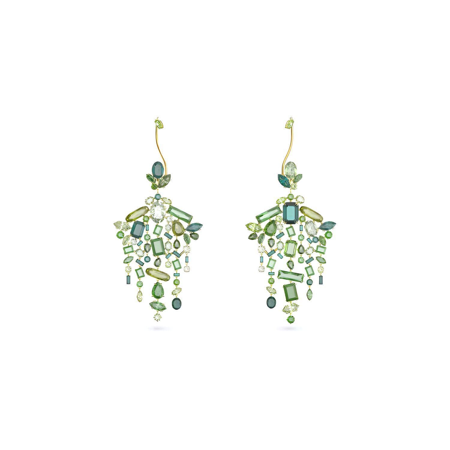 Swarovski Gema Fashion Asymmetrical Exquisite Alloy Earrings Women earrings 5613732 Green,F