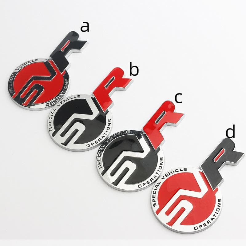 3D Metal Silver Black Red Logo SVR Emblem Car Trunk Badge Decal For Range Rover Sport SVR Stikcer Accessories c