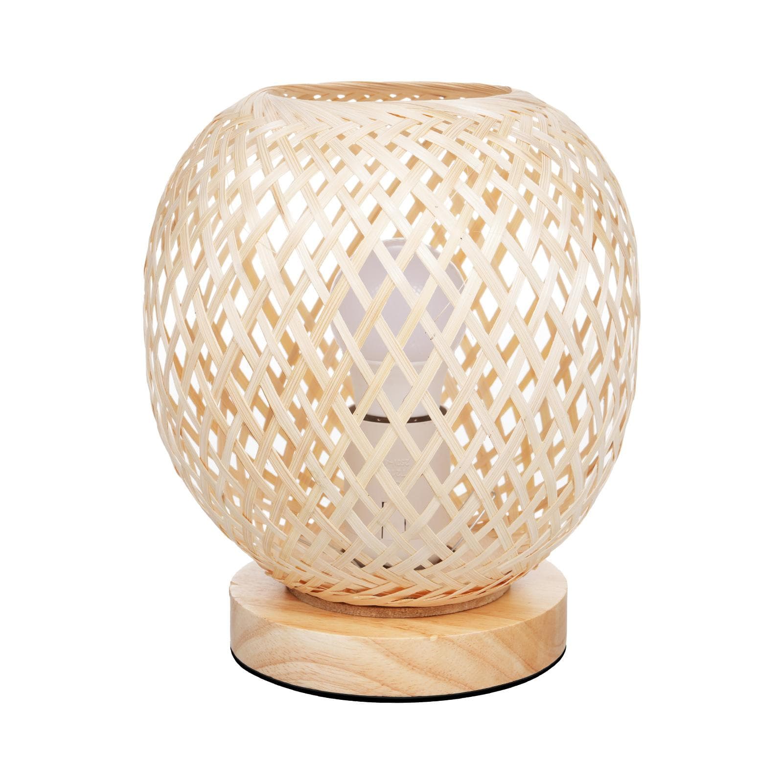 Bedside Lamp Bedroom Cosy Bamboo Woven Lamp Warm Light Night Lamp Vintage Small Table Lamps US Plug