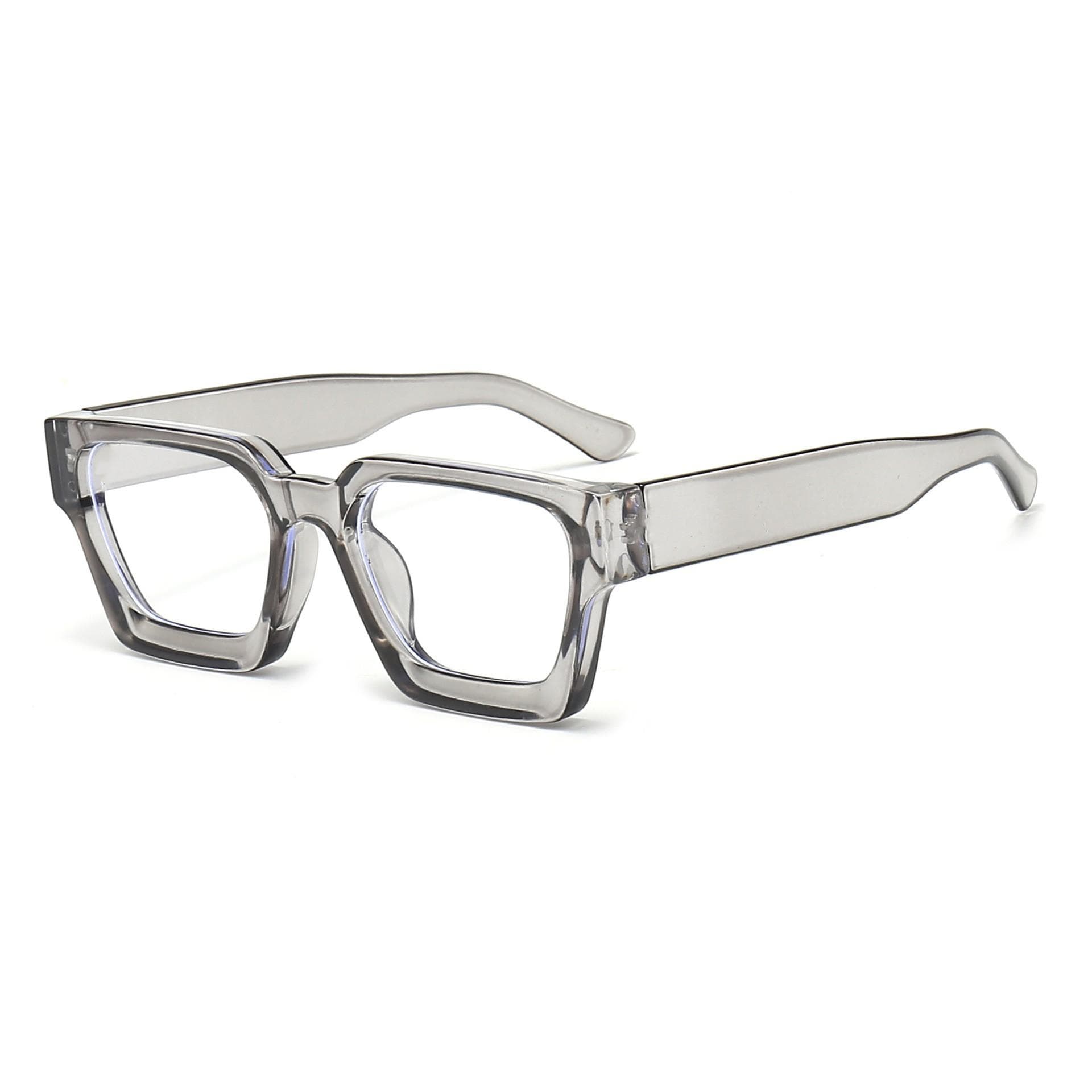 Retro Square Anti Blue Light Glasses Men Plastic Frame Reading Eyewear Myopia Flat Mirror for Eye Protection