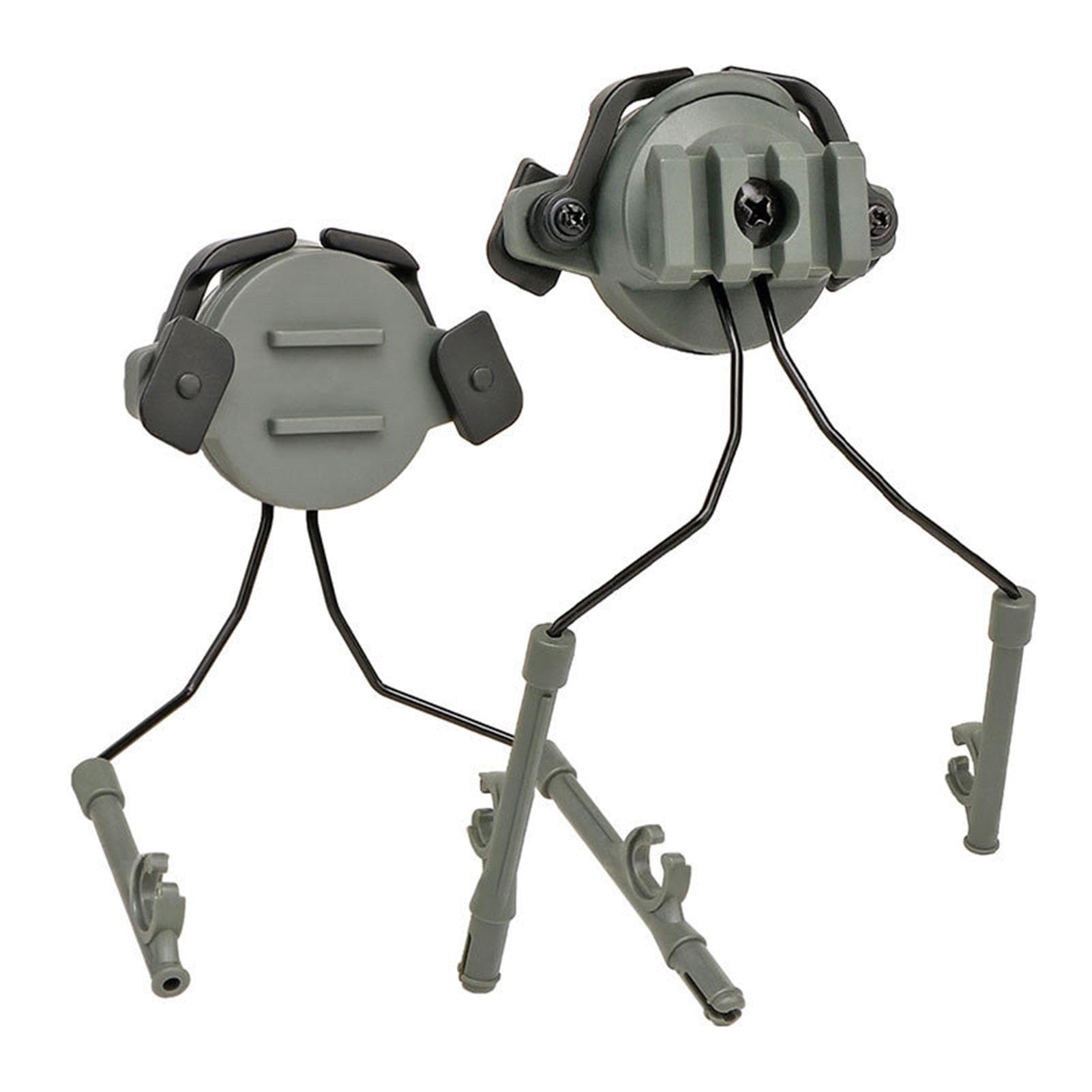 Helmet Headset Rail Adapter Headset Bracket Headphone Mount Stand Support for 19-21mm Helmet Rail army green